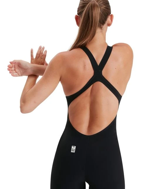 Speedo Fastskin LZR Pure Valor Openback Kneelength - Black 11 Speedo Fastskin LZR Pure Valor Openback Kneelength - Black - Image 9