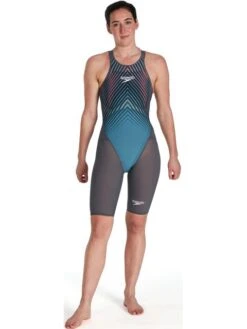 Speedo Fastskin LZR Pure Valor Openback Kneelength - Night Flare -Aqua Fit Wear 11978h147 5
