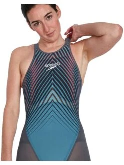 Speedo Fastskin LZR Pure Valor Openback Kneelength - Night Flare -Aqua Fit Wear 11978h147 8