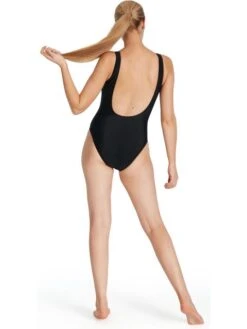 Speedo Logo Deep U-Back One Piece - Black -Aqua Fit Wear 123693503 6