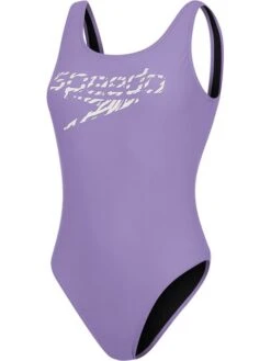 Speedo Logo Deep U-Back One Piece - Miami Lilac