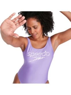 Speedo Logo Deep U-Back One Piece - Miami Lilac 16 Speedo Logo Deep U-Back One Piece - Miami Lilac -Aqua Fit Wear 12369h105 5