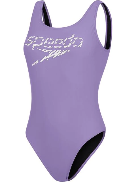 Speedo Logo Deep U-Back One Piece - Miami Lilac 3 Speedo Logo Deep U-Back One Piece - Miami Lilac