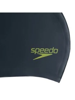 Speedo Junior Long Hair Swim Cap - Black/Acid Green -Aqua Fit Wear 12809f952 2