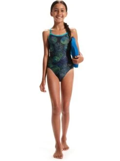Speedo Lane Back One Piece - Jellyfish Glows -Aqua Fit Wear 1284615143 2