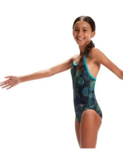 Speedo Lane Back One Piece - Jellyfish Glows -Aqua Fit Wear 1284615143 4