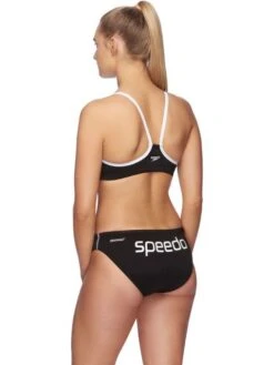 Speedo Crop Top - Black/White -Aqua Fit Wear 133053503 3