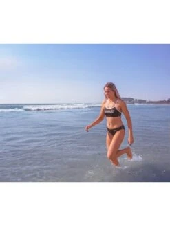 Speedo Crop Top - Black/White -Aqua Fit Wear 133053503 5