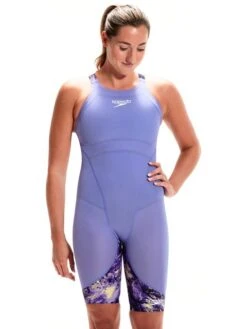 Speedo Fastskin LZR Ignite Kneelength - Miami Lilac/Spritz/Violet -Aqua Fit Wear 13437h574 4