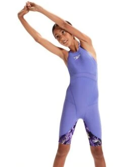 Speedo Fastskin Junior LZR Ignite Kneelenth - Miami Lilac/Spritz/Violet -Aqua Fit Wear 13439h574 4