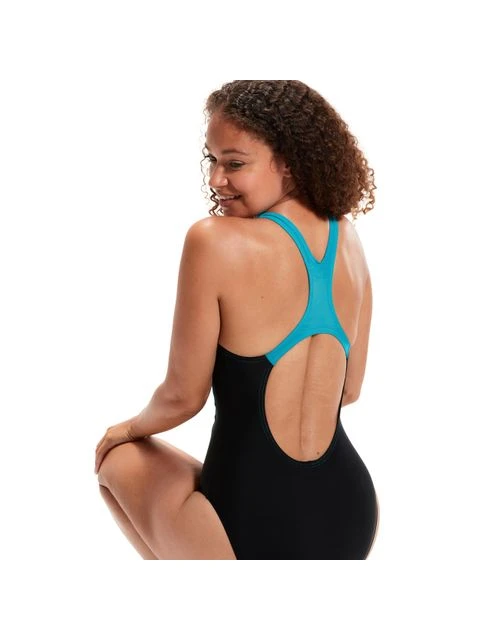 Speedo Medley One Piece - Black/Aquarium 9 Speedo Medley One Piece - Black/Aquarium - Image 7