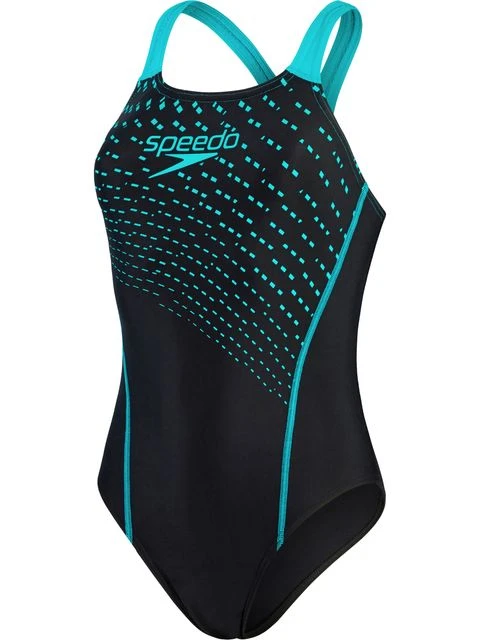 Speedo Medley One Piece - Black/Aquarium 3 Speedo Medley One Piece - Black/Aquarium