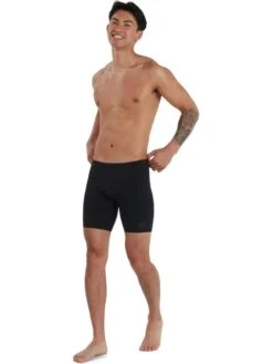 Speedo V-Cut Mid Jammers - Black -Aqua Fit Wear 135420001 1
