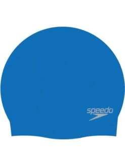 Speedo Plain Moulded Swim Cap - Neon Blue