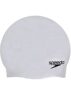 Speedo Plain Moulded Swim Cap - Chrome
