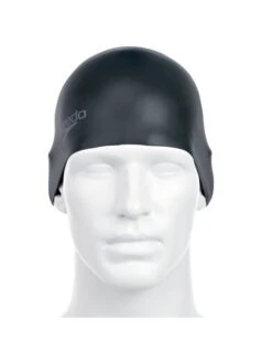 Speedo Plain Moulded Swim Cap - Black -Aqua Fit Wear 709849097