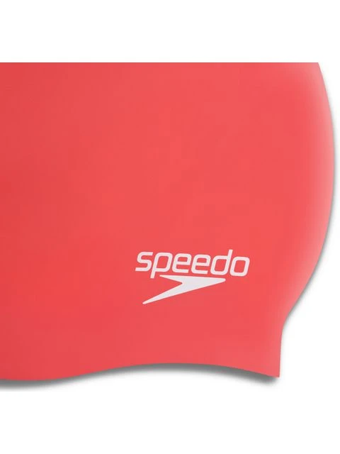 Speedo Plain Moulded Swim Cap - Phoenix Red 5 Speedo Plain Moulded Swim Cap - Phoenix Red - Image 3