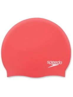 Speedo Plain Moulded Swim Cap - Phoenix Red