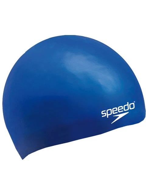 Speedo Junior Plain Moulded Swim Cap - Royal 3 Speedo Junior Plain Moulded Swim Cap - Royal