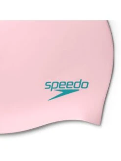 Speedo Junior Plain Moulded Swim Cap - Oyster/Aquarium Metallic -Aqua Fit Wear 7099014571 2