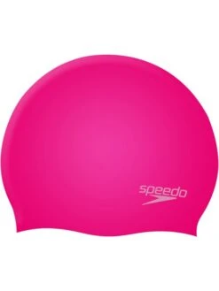 Speedo Junior Plain Moulded Swim Cap - Pink