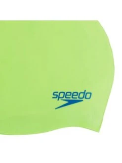 Speedo Junior Plain Moulded Swim Cap - Citrus Green/Beautiful Blue -Aqua Fit Wear 70990g767 2