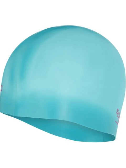 Speedo Junior Plain Moulded Swim Cap - Tile/Magenta 4 Speedo Junior Plain Moulded Swim Cap - Tile/Magenta - Image 2