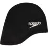 Speedo Junior Polyester Swim Cap - Black