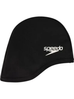 Speedo Junior Polyester Swim Cap - Black