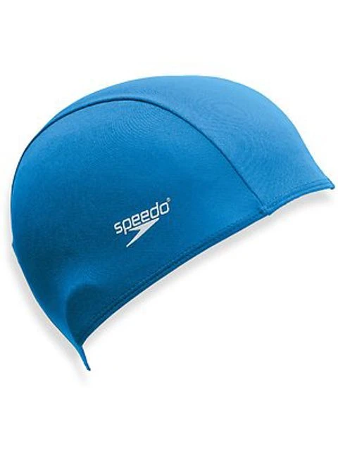 Speedo Junior Polyester Swim Cap - Blue 3 Speedo Junior Polyester Swim Cap - Blue