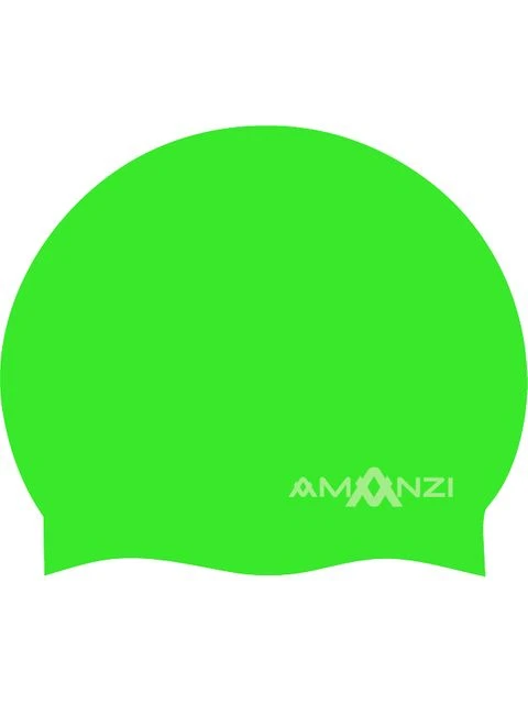 AMANZI Signature Swim Cap - Neon Green 3 AMANZI Signature Swim Cap - Neon Green
