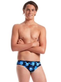 AMANZI Skulduggery Mens Briefs -Aqua Fit Wear amanzi skulduggery mens briefs am20181