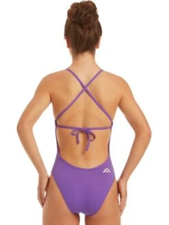 AMANZI Tie Back One Piece - Violet -Aqua Fit Wear amanzi tie back one piece violet am19284 2
