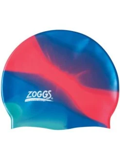 Zoggs Junior Multicolour Swim Cap - Blue/Red/Aqua