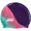 Zoggs Junior Multicolour Swim Cap - Purple/Pink/Aqua -Aqua Fit Wear aqua 465012puaq