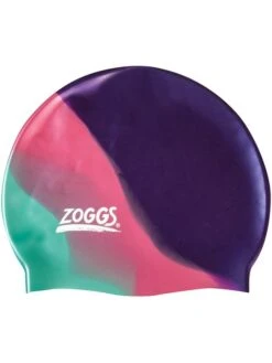 Zoggs Junior Multicolour Swim Cap - Purple/Pink/Aqua
