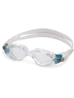 Aqua Sphere Kaiman Compact Clear Goggles - Clear & Turquoise