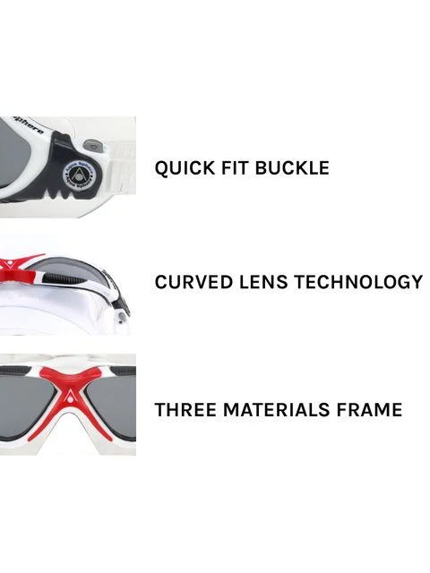 Aqua Sphere Vista Clear Swim Mask - Blue & Grey 9 Aqua Sphere Vista Clear Swim Mask - Blue & Grey - Image 7