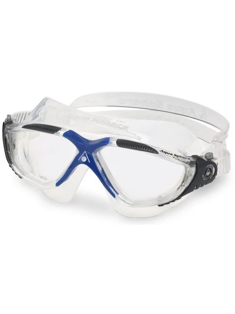 Aqua Sphere Vista Clear Swim Mask - Blue & Grey 3 Aqua Sphere Vista Clear Swim Mask - Blue & Grey