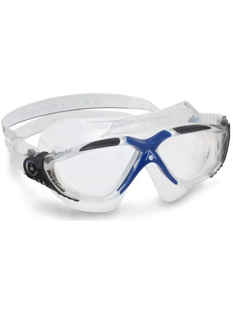 Aqua Sphere Vista Clear Swim Mask - Blue & Grey 5 Aqua Sphere Vista Clear Swim Mask - Blue & Grey - Image 3