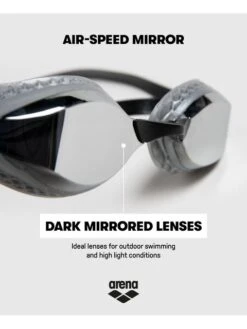 Arena Airspeed Mirror Goggles - Silver & Black 12 Arena Airspeed Mirror Goggles - Silver & Black -Aqua Fit Wear arena airspeed mirror goggles silver black 19 003151 100 3