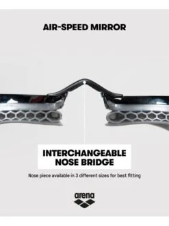Arena Airspeed Mirror Goggles - Silver & Black 15 Arena Airspeed Mirror Goggles - Silver & Black -Aqua Fit Wear arena airspeed mirror goggles silver black 19 003151 100 6