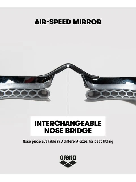 Arena Airspeed Mirror Goggles - Silver & Black 9 Arena Airspeed Mirror Goggles - Silver & Black - Image 7