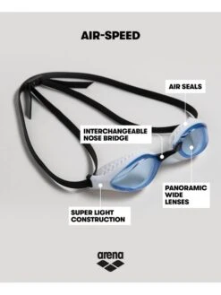 Arena Airspeed Smoke Goggles - Black 11 Arena Airspeed Smoke Goggles - Black -Aqua Fit Wear arena airspeed smoke goggles black 20 003150 100 2