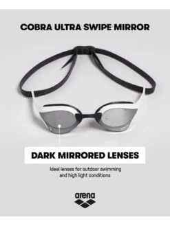 Arena Cobra Ultra Swipe Mirror Goggles - Silver & Pink -Aqua Fit Wear arena cobra ultra swipe mirror goggles silver pink 002507 590 13