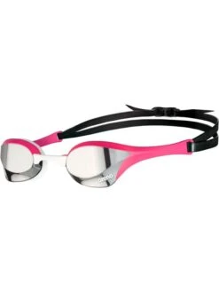 Arena Cobra Ultra Swipe Mirror Goggles - Silver & Pink