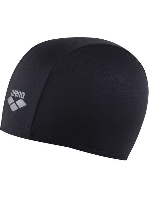 Arena Polyester Junior Swim Cap - Black 3 Arena Polyester Junior Swim Cap - Black