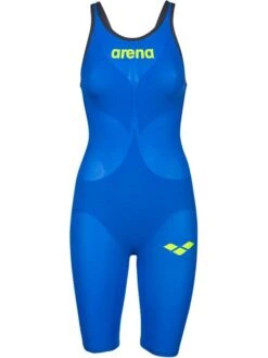 Arena Powerskin Carbon Air 2 Kneelength - Blue, Grey & Yellow -Aqua Fit Wear arena powerskin carbon air 2 kneelength blue grey yellow 001128 853