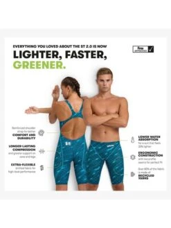 Arena Powerskin ST NEXT Kneelength - Clean Sea Blue -Aqua Fit Wear arena powerskin st next kneelength clean sea blue 006349 101 11