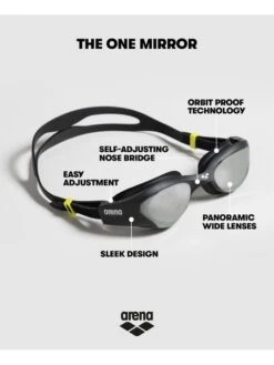 Arena The One Mirror Goggles - White & Black -Aqua Fit Wear arena the one mirror goggles white black 20 003152 100 3